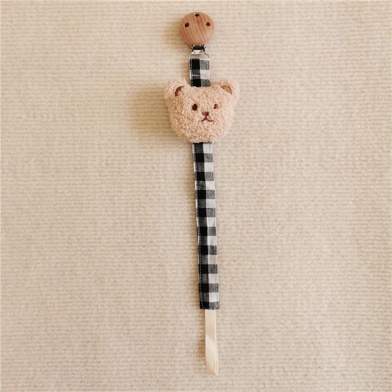 Korea korea bear head baby pacifier clip anti-drop rope baby pacifier chain
