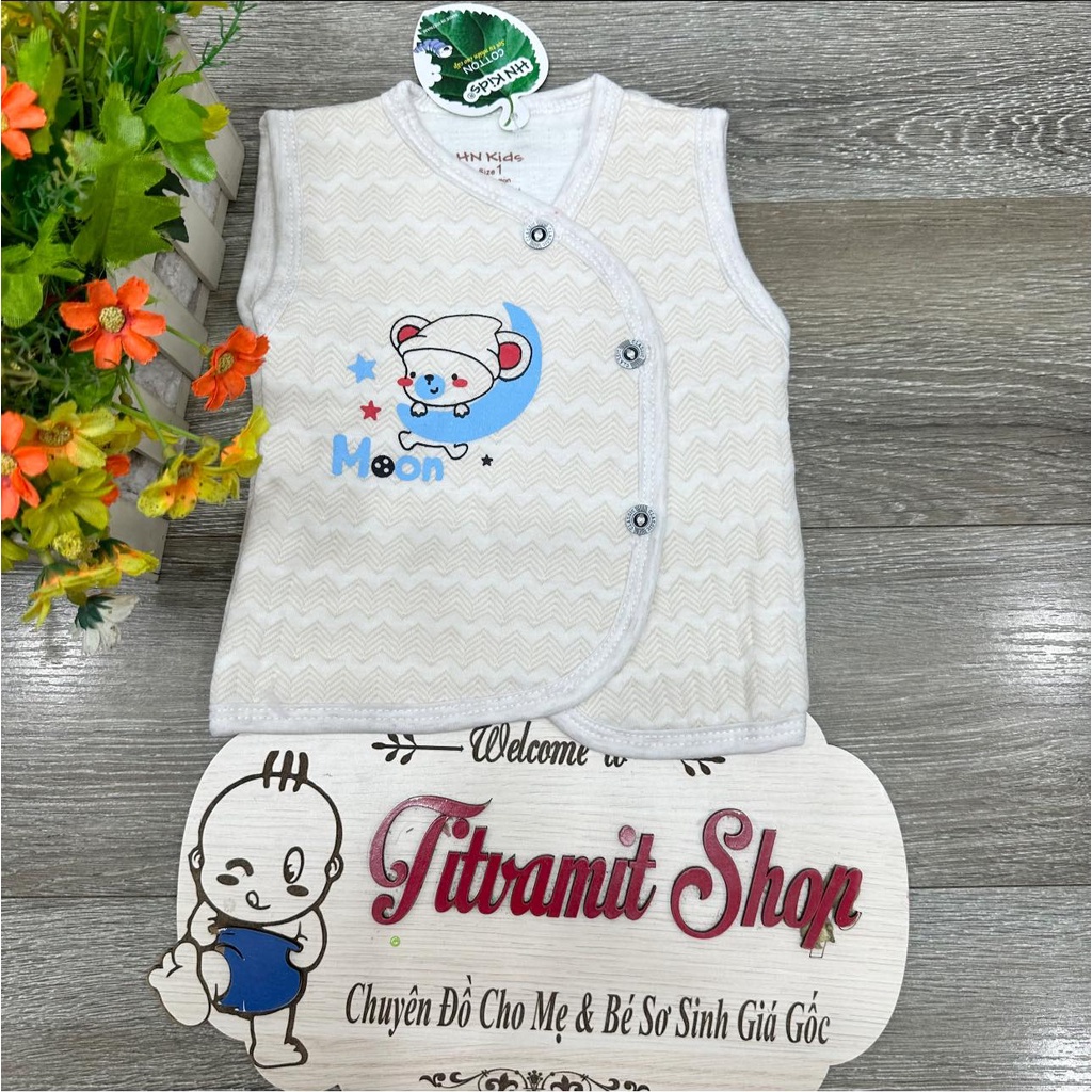 Áo gile hnkids vải trần bông cho bé mặc thu đông