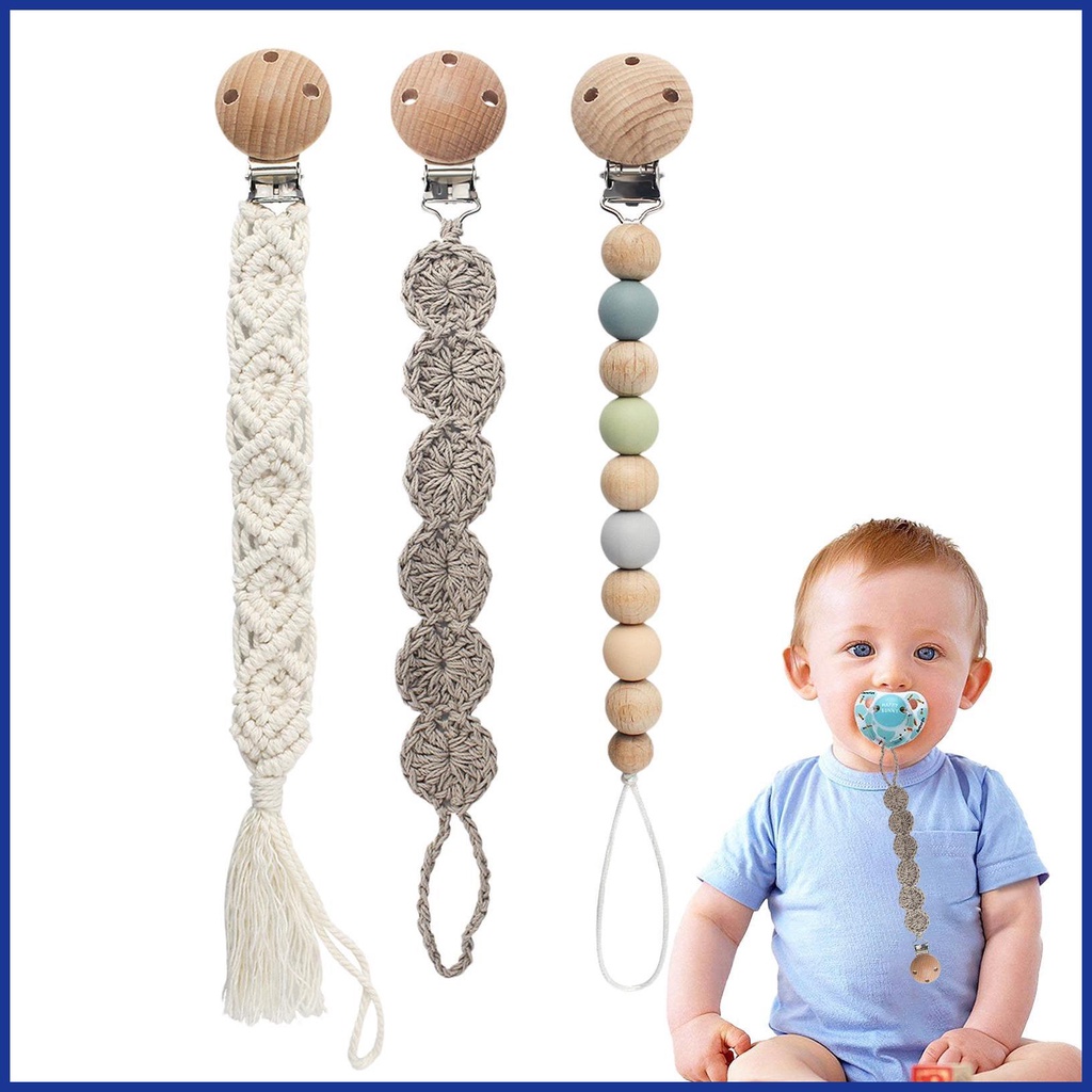 Kẹp giữ núm vú giả silicone kẹp núm vú giả mọc răng linh hoạt kẹp núm vú giả 3 chiếc cho bé gái và bé trai aiavn