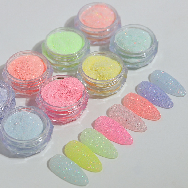 Bột trang trí móng tay MISSCHEERING siêu mịn long lanh lấp lánh màu kẹo nghệ thuật