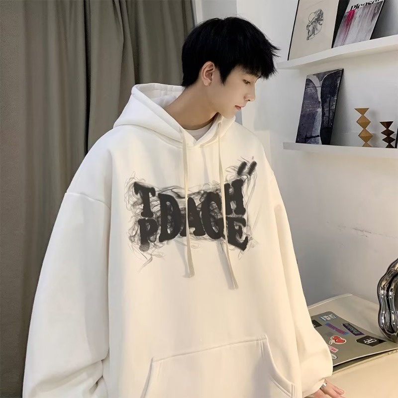 🔥áo hoodie nam áo khoác cổ đứng🔥form rộng big size tới 90kg Mens thời trang Mỹ sáng tạo hun khói thư in nhiều màu cộng với kích thước hoodie Unisex Thời Trang Trẻ Trung