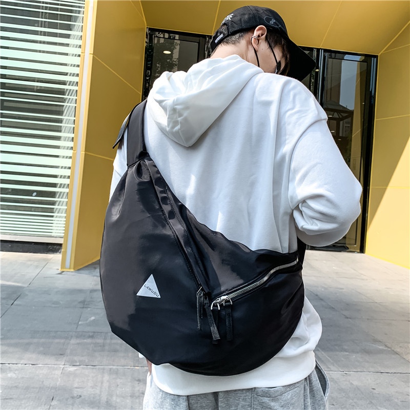 IMELON Túi Đeo Chéo Thể Thao Sức Chứa Lớn Màu Đen Cho Nam Và Nữ