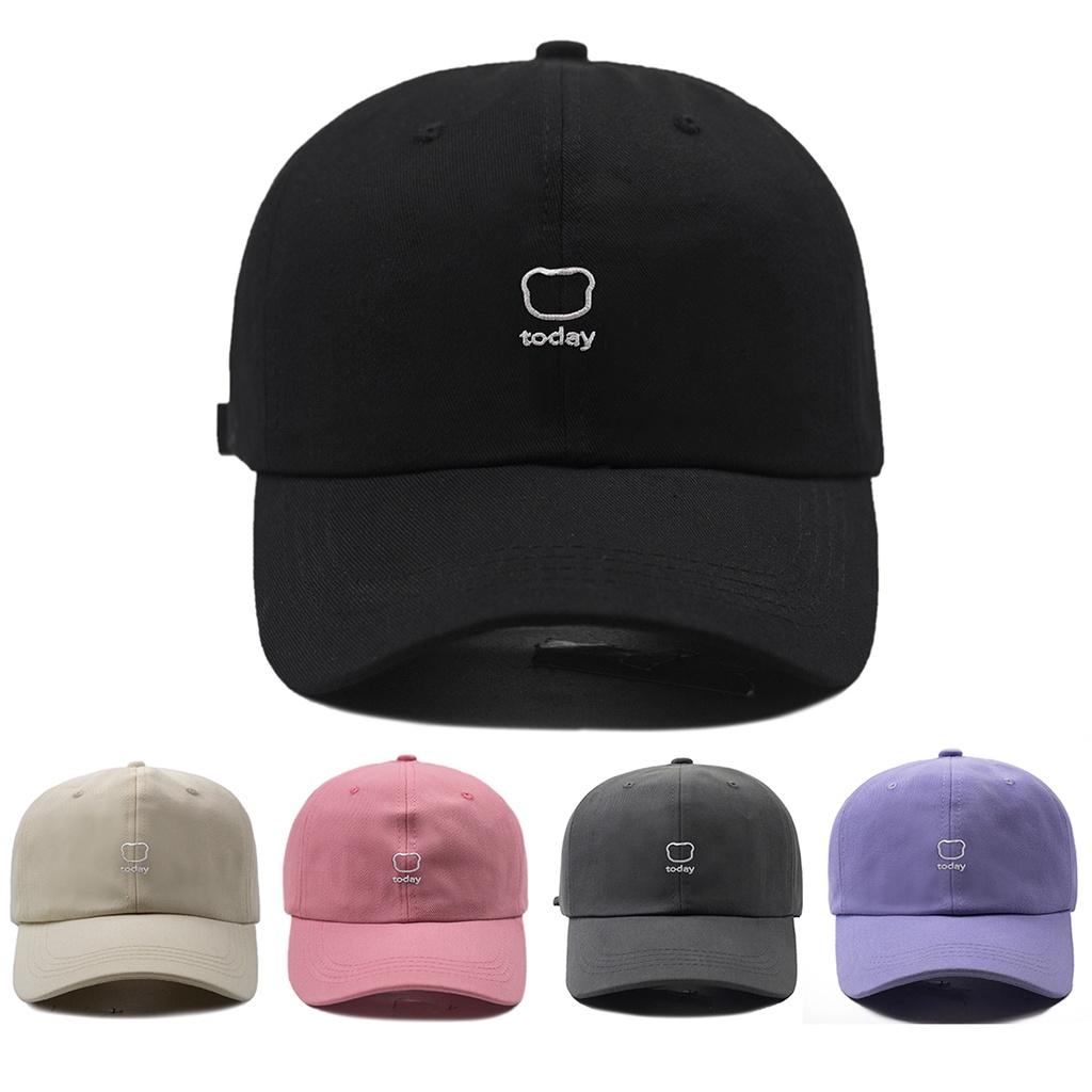 Mũ lưỡi trai LINJW mềm mại thêu chữ chống nắng thoải mái thoáng khí mùa hè 2023 cho nữ