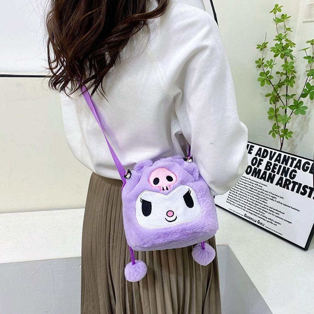 Shanhai Túi Dây Rút Đeo Vai cinnamoroll pikachu Phong Cách Hàn Quốc Đáng Yêu Sức Chứa Lớn