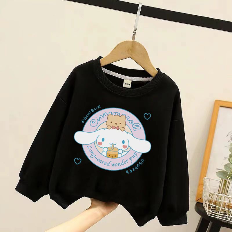 Áo Thun Sweater Tay Dài In Hình Chó cinnamoroll Dễ Thương Thời Trang Xuân Thu Mới Cho Bé