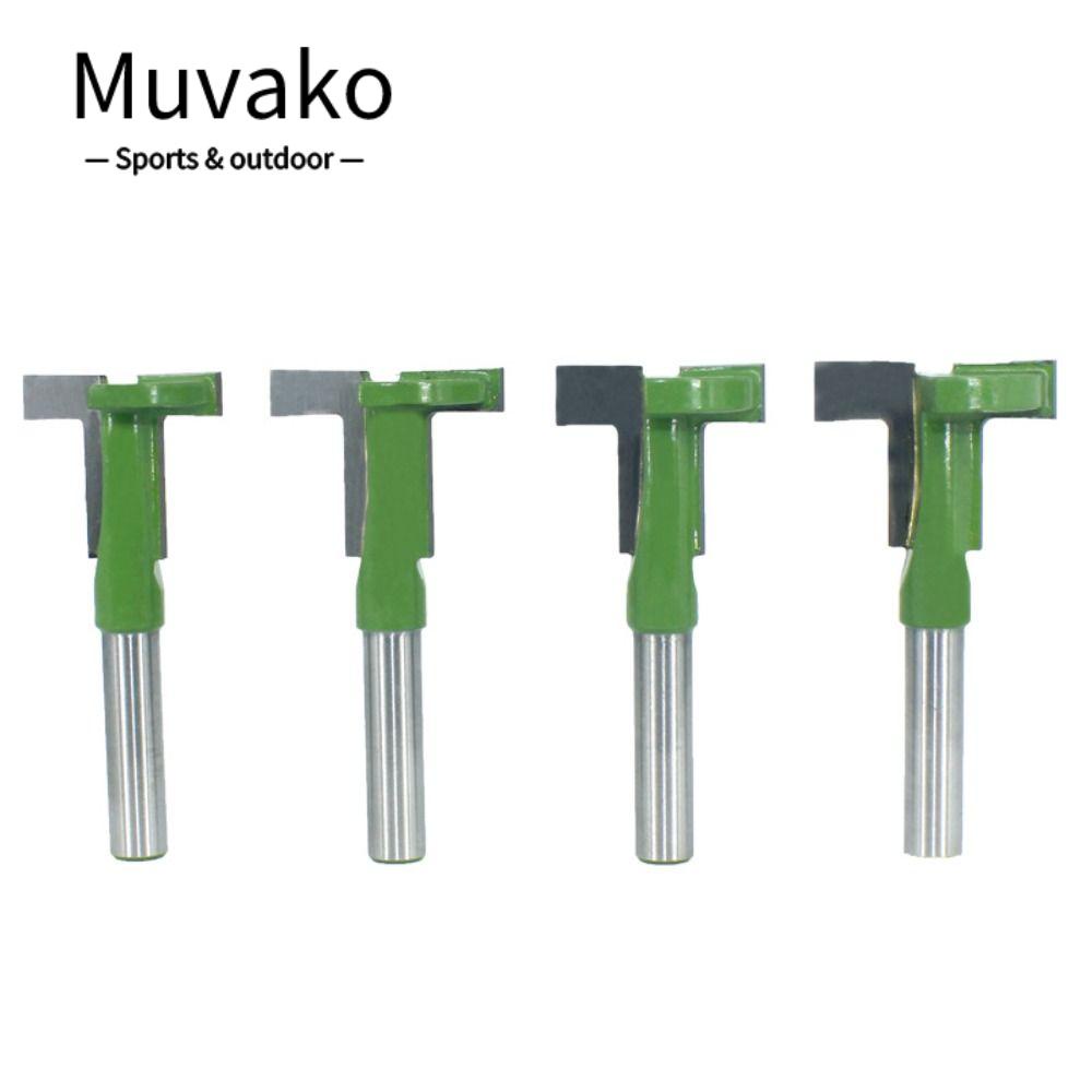 Muvako Bộ định tuyến bit, dao phay rãnh 8mm tiện lợi, dụng cụ chế biến gỗ bit khoan t-slot cạnh thẳng chất lượng cao