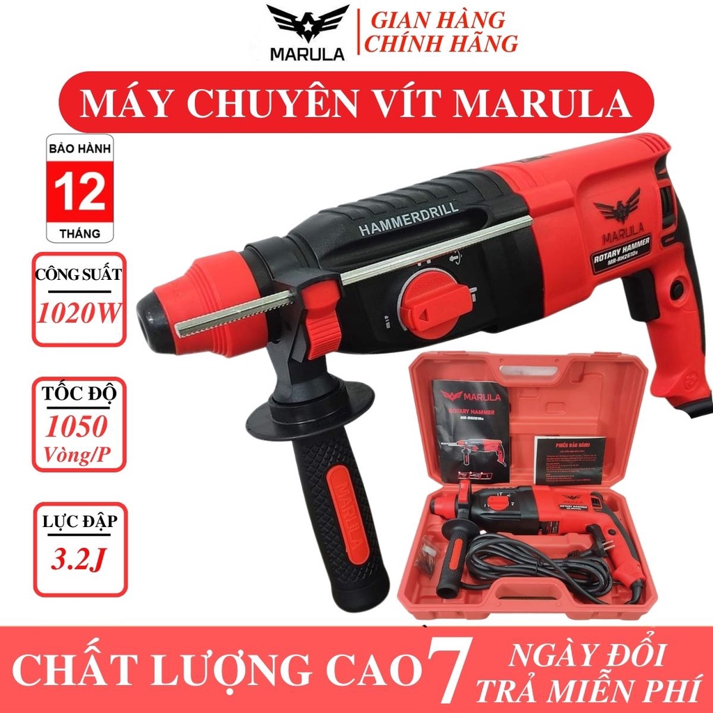 Máy khoan bê tông MARULA MR-RH2610S 3 chức năng - Khoan đục bê tông bảo hành CHÍNH HÃNG 12 THÁNG SIÊU THỊ MÁY DL