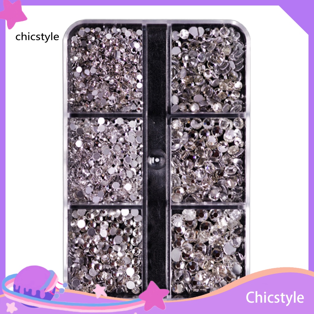 Chic 6 lưới / hộp đồ dùng làm móng tay nhỏ gọn để chụp ảnh trang trí nghệ thuật móng tay siêu flash thạch dễ sử dụng