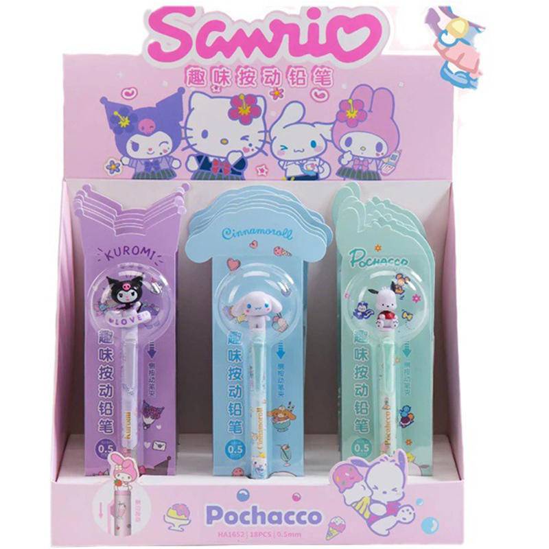 3 cái sanrio pochacco kuromi cinnamoroll phim hoạt hình bút chì cơ dễ thương bút chì tự động bộ quà tặng trẻ em văn phòng phẩm hàn quốc đồ dùng văn phòng quà tặng ngày trẻ em