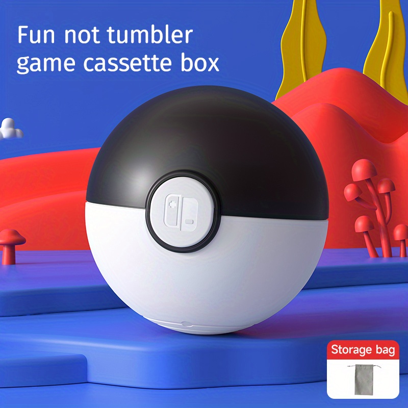 Hộp lưu trữ pokemon poke ball cho nintendo switch & switch oled / lite card switcholed game card strap, fun tumbler storage box