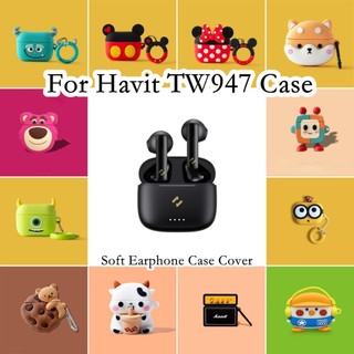 Hàng sẵn sàng! Vỏ Bảo Vệ Hộp Sạc Tai Nghe havit tw947 / havit tw947 Mềm Họa Tiết Hoạt Hình Dễ Thương