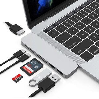 Hub chuyển đổi usb 3.1 type-c sang hdmi 4k thunderbolt 3 usb c hub với đầu đọc thẻ tf sd pd cho m1 m2 macbook