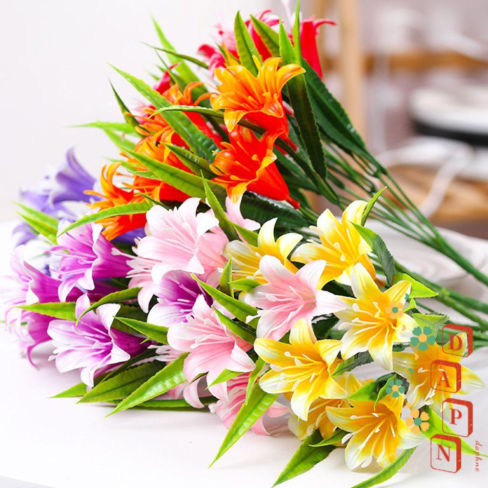 Bó Hoa Tử Đinh Hương 7 Lá Nhiều Màu 33cm Trang Trí Nhà Cửa Tiệc Cưới
