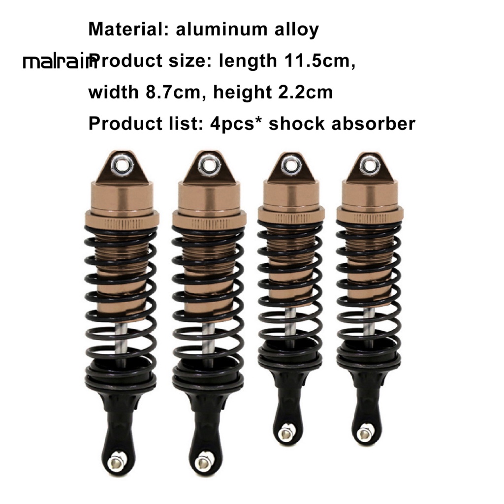 Set 4 Phuộc Giảm Xóc Trước / Sau Chống Gỉ Cho Traxxas Slash 4x4 727 1 / 10