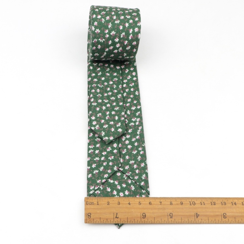 Cà Vạt Hoa Văn 100% Cotton Mềm Mại Phong Cách Vintage Dành Cho Nam