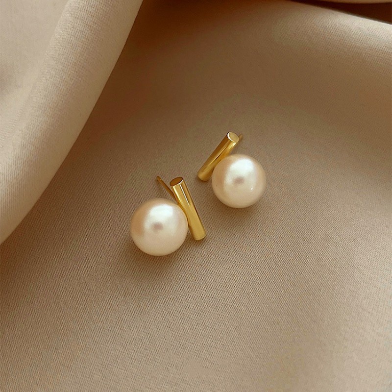 Bông Tai Bạc 2023 Đính Ngọc Trai Nhỏ Xinh Sang Trọng Thời Trang Cao Cấp