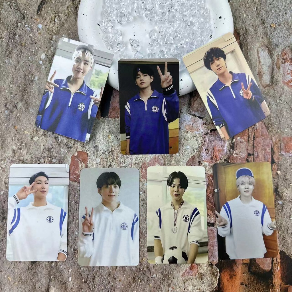 Set 8 Tấm Ảnh Thẻ In Hình Các Thành Viên Nhóm Nhạc Kpop BTS