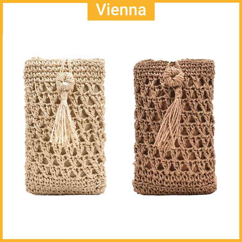 Túi Cói Đeo Chéo Mini Đựng Điện Thoại Thời Trang Dành Cho Nữ