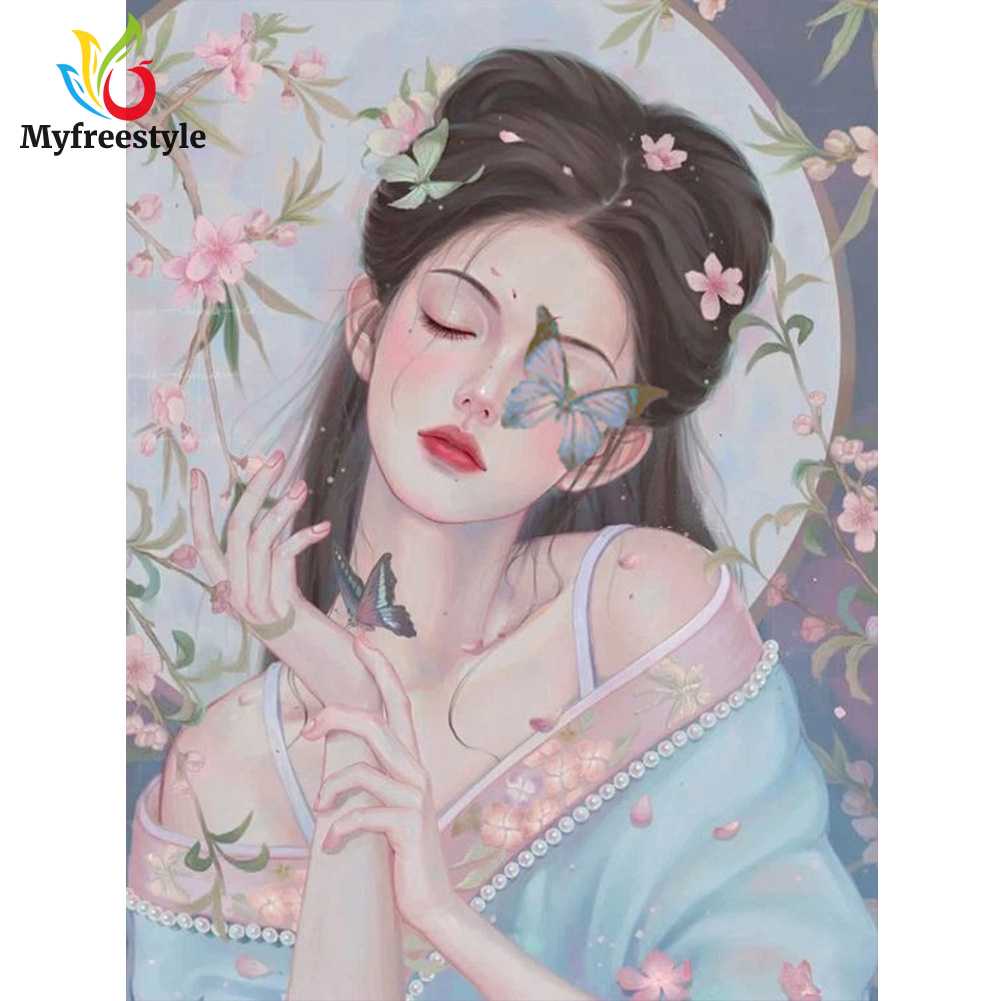40*50cm Bộ Tranh Thêu Chữ Thập Thủ Công 11Ct Vẽ Vẻ Đẹp Cổ Điển