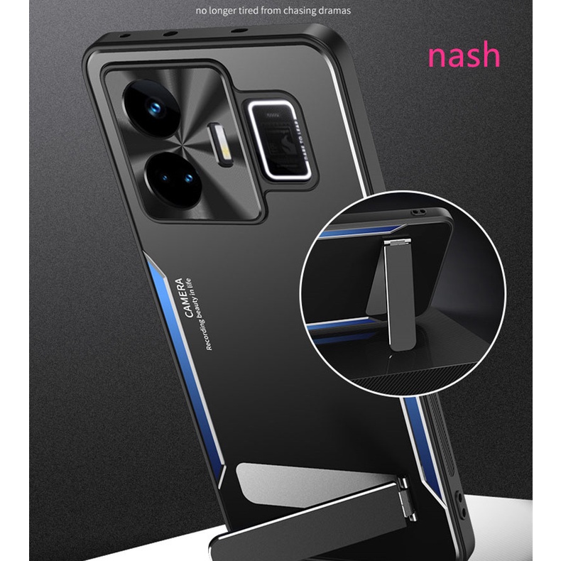 Ốp Điện Thoại Chống Sốc Không Dính Vân Tay Thân Thiện Với Da Có Giá Đỡ Kim Loại Cho Realme GT Neo5 SE