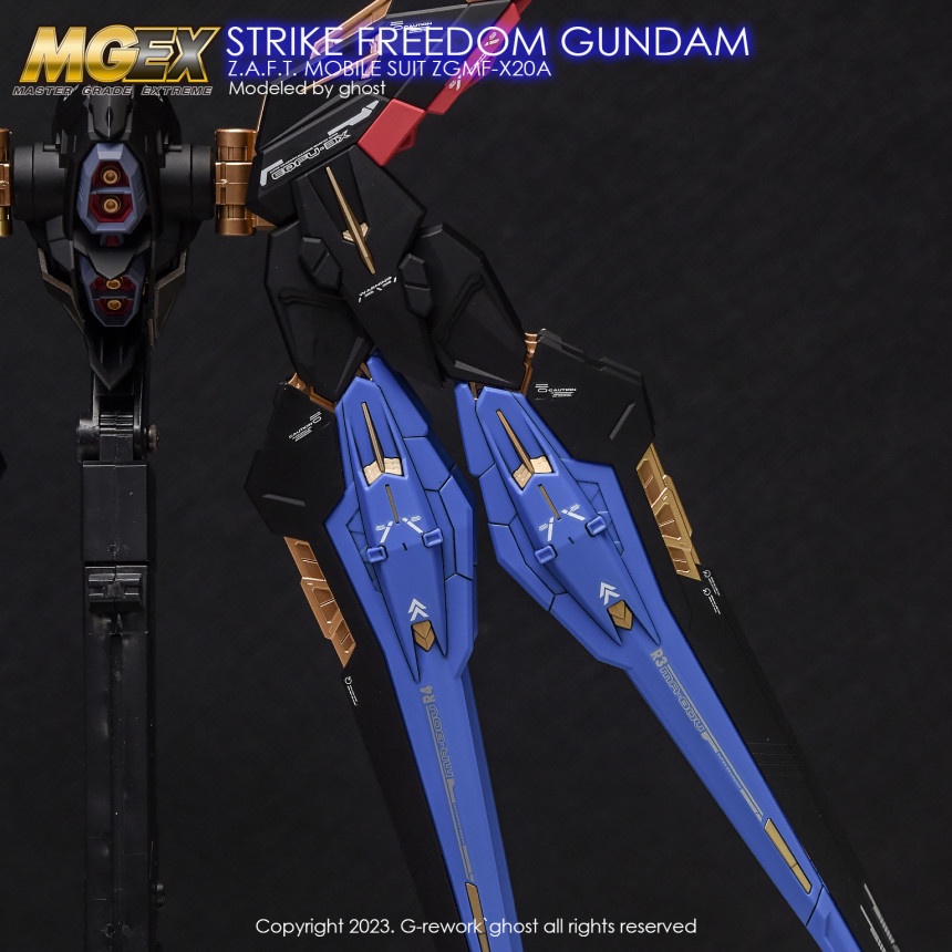 Decal Dán Trang Trí Xe Hơi In Chữ GHOST MGEX Strike Freedom