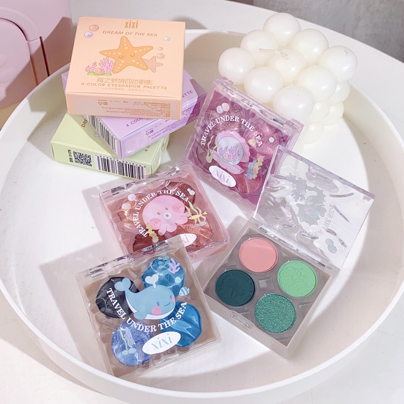 🎉12.12🎉XIXI Bảng Phấn Mắt  Màu Lì Lấp Lánh Ánh Ngọc Trai