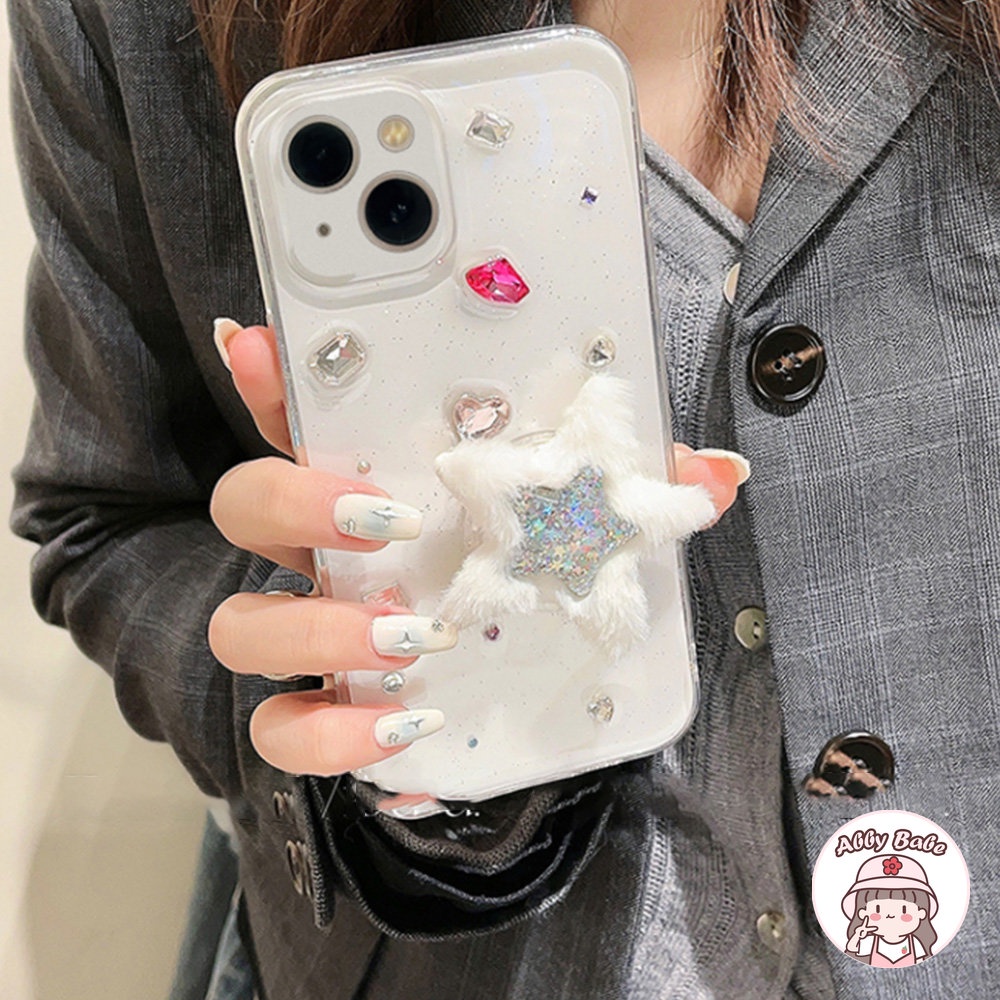 Ốp Điện Thoại TPU Mềm Đính Đá Giả Kim Cương 3D Chống Sốc Chống Dấu Vân Tay Cho IPhone 14 Pro Max 13 12 11 Pro Max