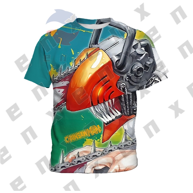 Áo Thun In Hình Chainsaw Man Riman Thời Trang Năng Động Dành Cho Trẻ
