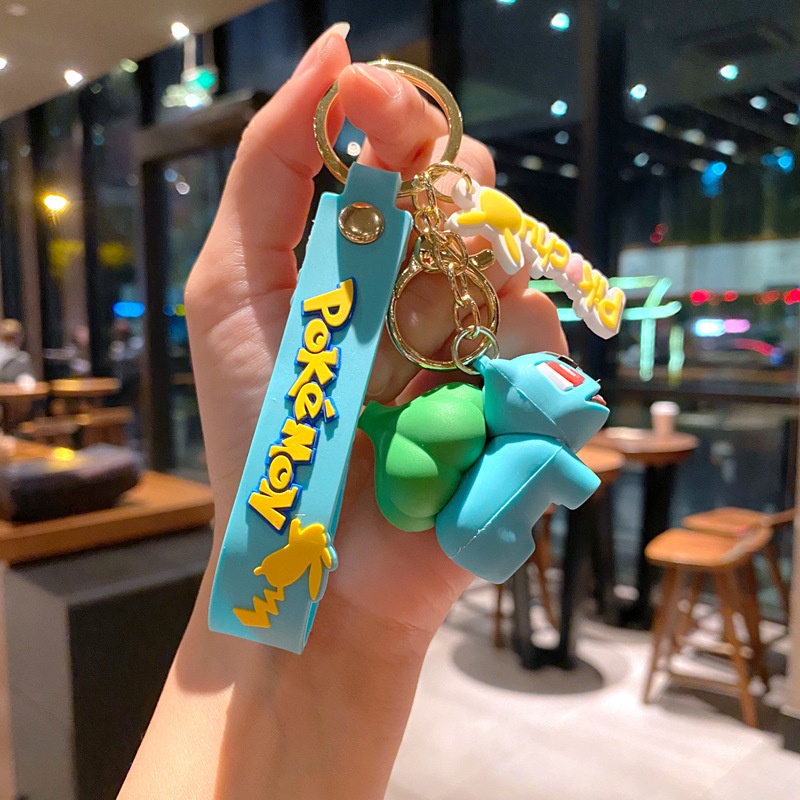 Móc Khóa Bằng PVC Hình Nhân Vật Hoạt Hình Pokemon Charizard Bulbasaur Squirtle