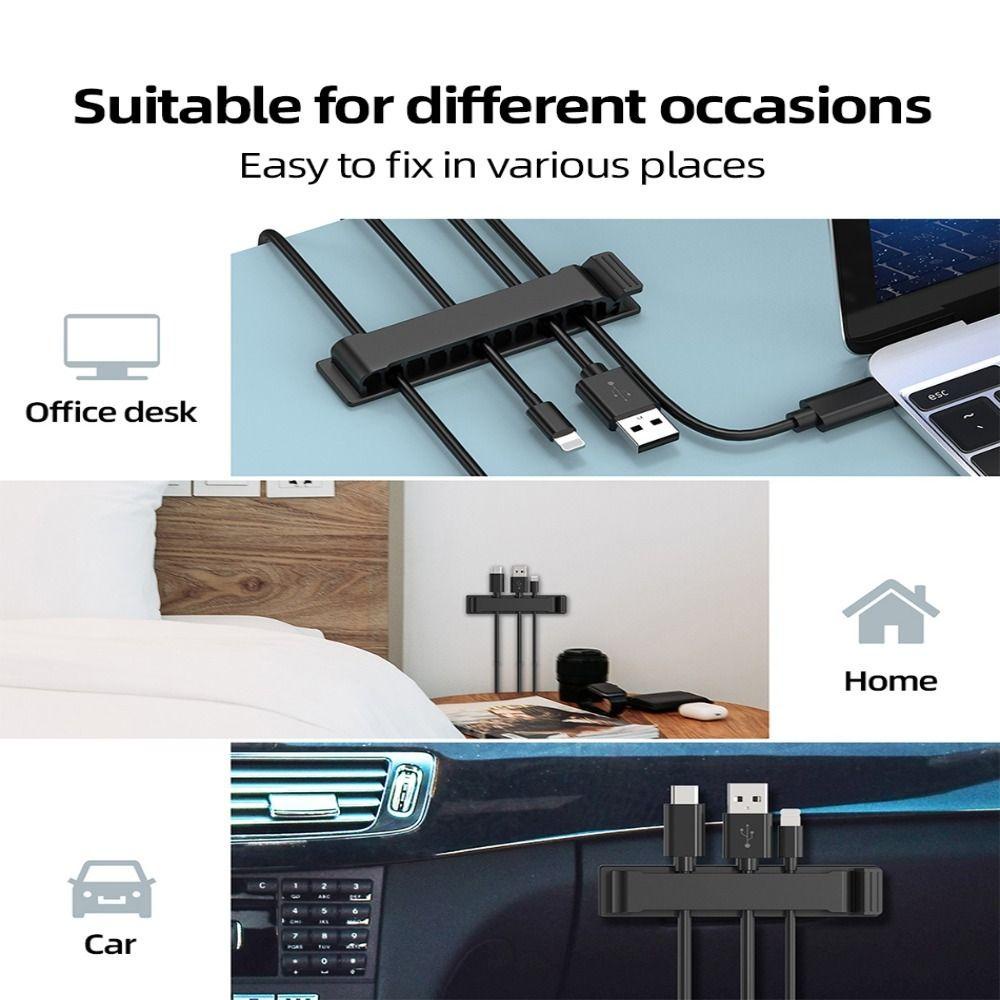 Giá Đỡ Dây Cáp Tự Dính Linh Hoạt TAYLOR1 Sắp Xếp Gọn Gàng Cho Xe Hơi