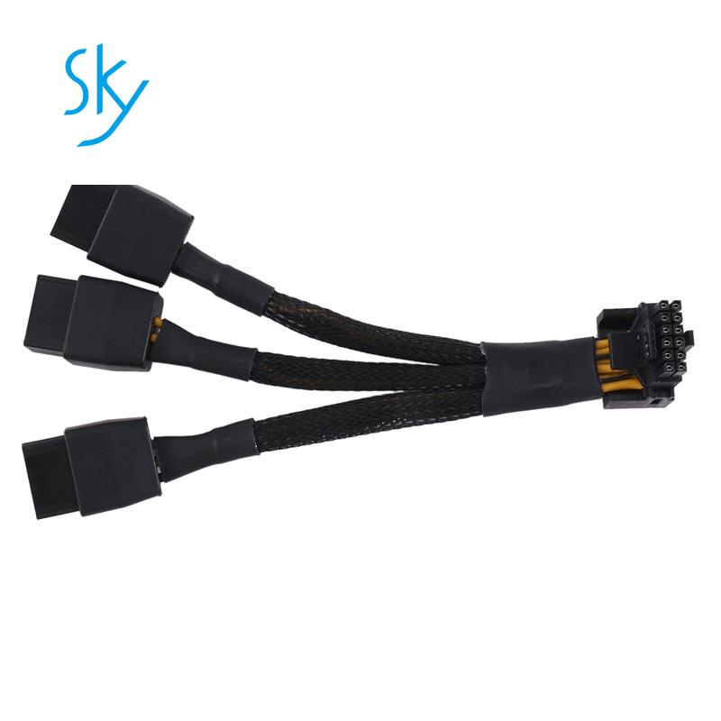 Linh Kiện Điện Tử 3X8Pin PCI-E Sang 16PIN (12 + 4) PCI-E 5.0 12VHPWR 90 Độ GPU RTX4090 Rxx4080 Series P8X3 to 16PIN-A