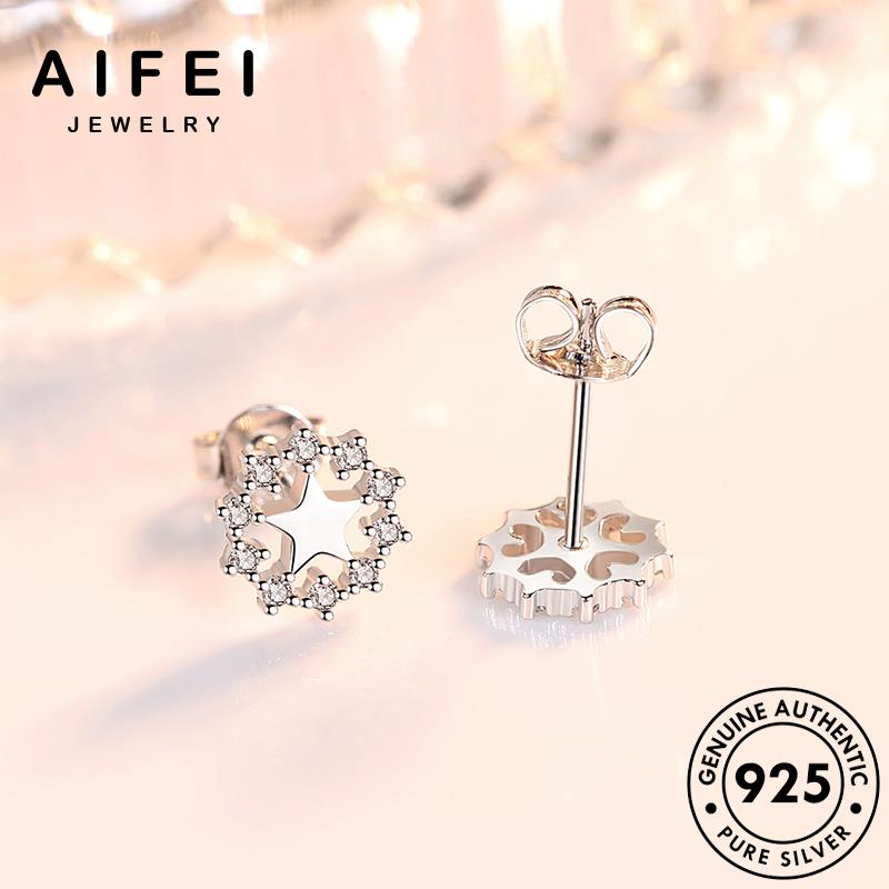 AIFEI JEWELRY Thời bạc ngôi thời kim moissanite phụ tai thật sức vành sao trang 925 khuyên tua trang nguyên bông bản nữ kiện tròn cương thời quốc xỏ hàn E183