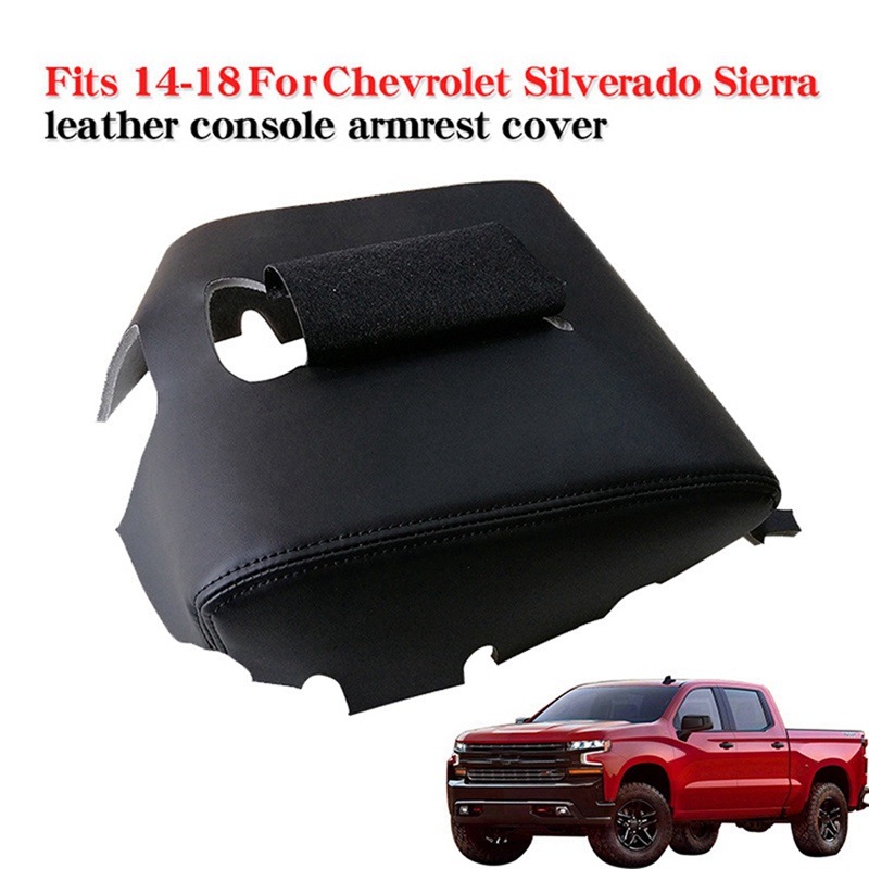 Nắp Đậy Hộp Tỳ Tay Bằng Da + Sợi Nhỏ Thay Thế Chuyên Dụng Cho Chevy Silverado GMC Sierra 2014-2