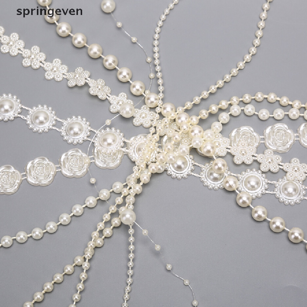 Cuộn Dây Hạt Ngọc Trai Bằng ABS Dùng Trang Trí Đầm Cưới DIY