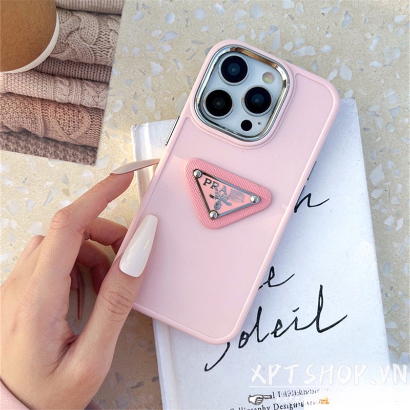 Ốp Điện Thoại Màu Hồng Trơn Đơn Giản Cho iphone 15 14 13 12 11promax xr ix