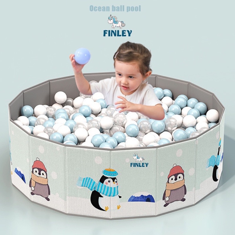 Bể bóng cho bé gấp gọn, quây bóng vải FINLEY cho bé, lều bóng, nhà bóng cho bé không cần bơm (chưa bao gồm bóng)