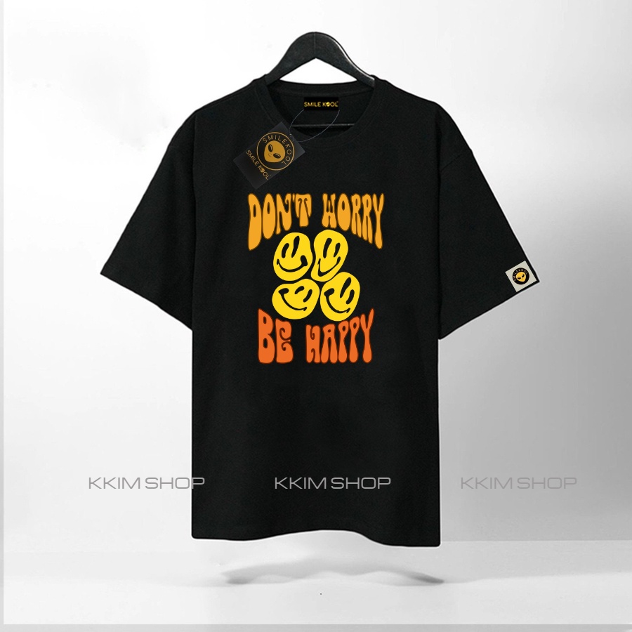 Áo Thun Tay Lỡ SMILE KOOL Phối Màu, Form rộng oversize, unisex nam nữ, chất vải Cotton KKIM SHOP