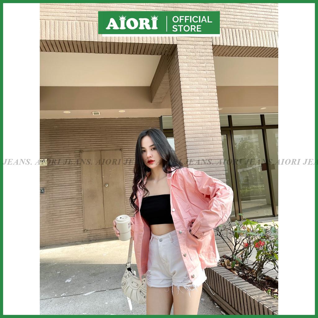 [ÁO KHOÁC CHỐNG NẮNG] Áo Khoác Nữ KaKi Cao Cấp Màu Hồng Form Rộng Free Size Thêu Chữ Áo Khoác Chống Nắng Thời Trang