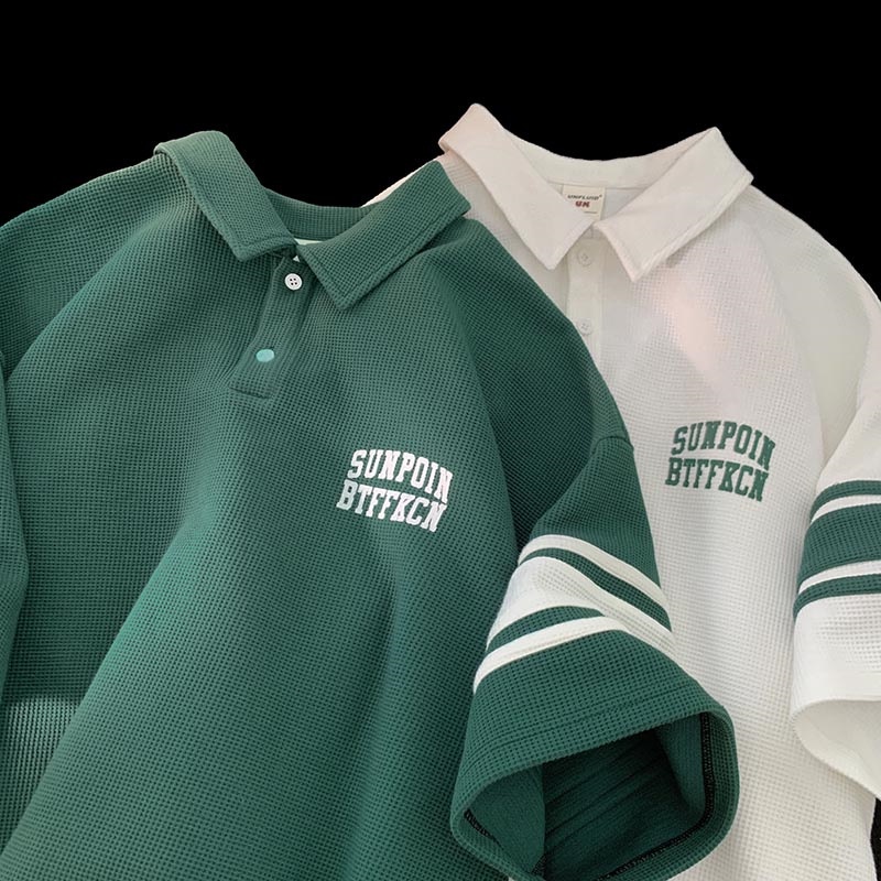 PAULWEEKEND Áo polo Ngắn Tay Form Rộng Thời Trang Dành Cho Nam