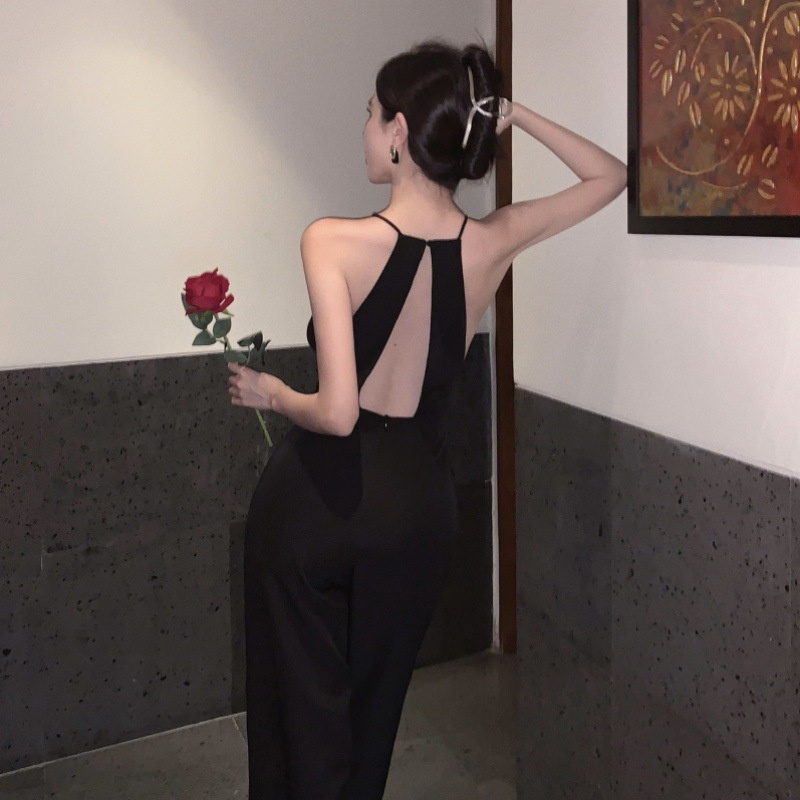 Jumpsuit Dài Hở Lưng Ôm Dáng Thời Trang Đi Biển Mùa Hè Cho Nữ