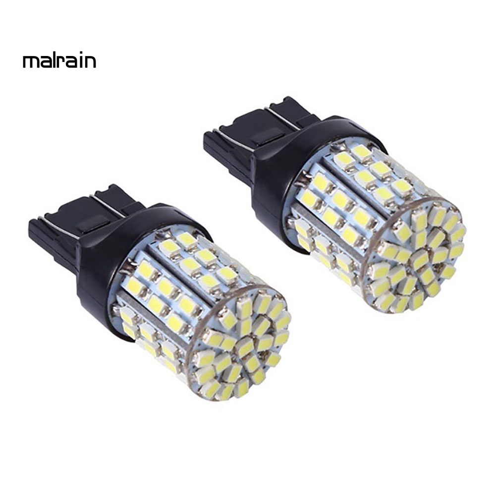 Set 2 Bóng Đèn LED Phanh Xe Ánh Sáng Trắng 6000K 12V T20 7440 7443 64 SMD