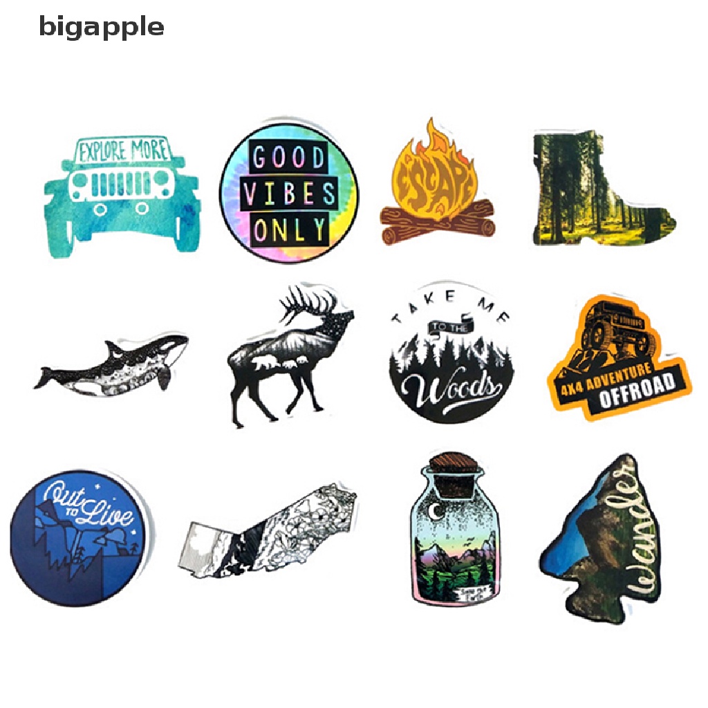 Set 65 Miếng Dán PVC Chống Thấm Nước Hình Phong Cảnh RDG