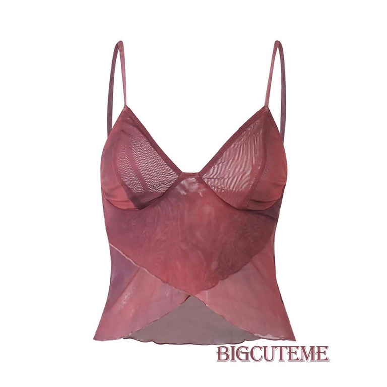 Áo Croptop Hai Dây Cổ Chữ V In Họa Tiết Thời Trang Mùa Hè Cho Nữ