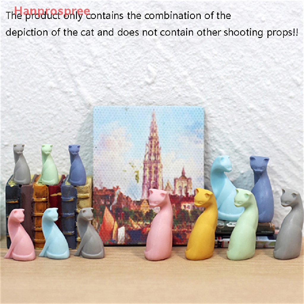 Set 3 Mô Hình Mèo Bằng Nhựa Resin Trang Trí Nhà Búp Bê