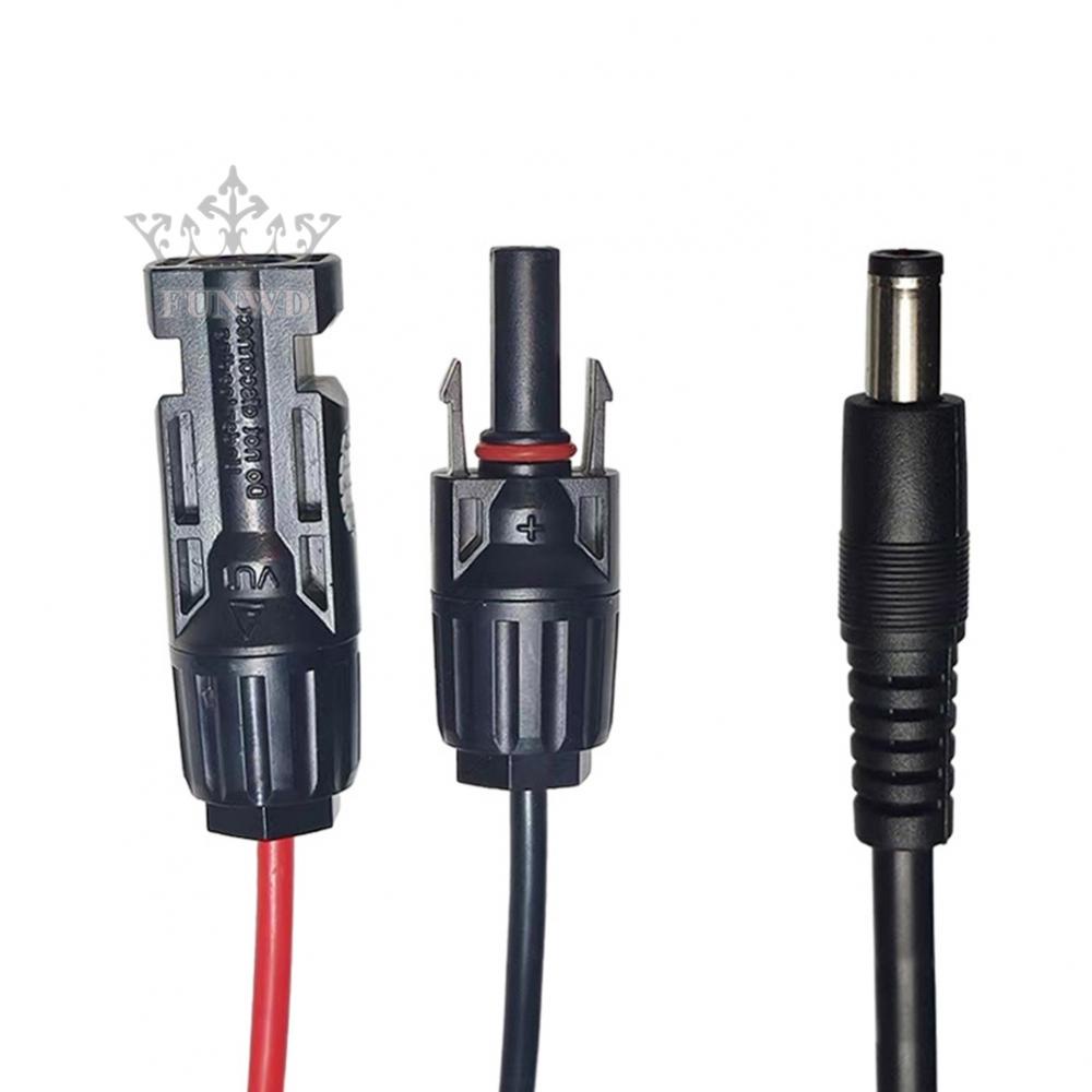 【FUNWD】1.5m Solar PV Panel Connector to DC5521 Adapter Extension Cable 16 AWG