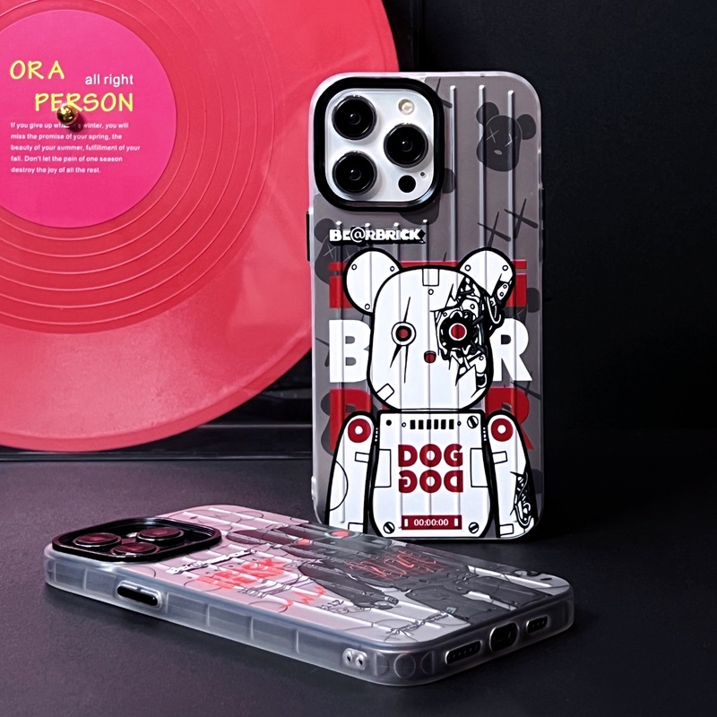 Ốp Điện Thoại TPU Silicon Mềm Trong Suốt In Hình Gấu Hoạt Hình Bảo Vệ Ống Kính Máy Ảnh Cho iphone 14 13 12 11 Pro Max