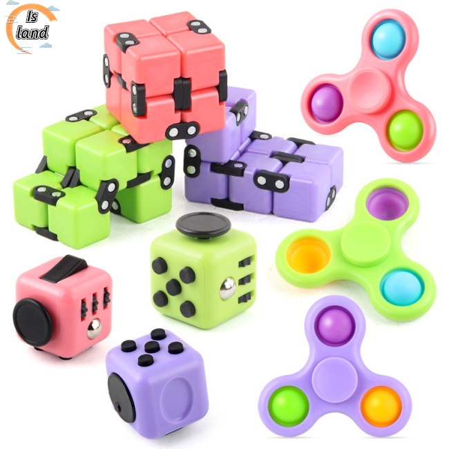 Set 3 Đồ Chơi Fidget Spinner HìNh KhốI Vô CựC GiúP GiảM Stress