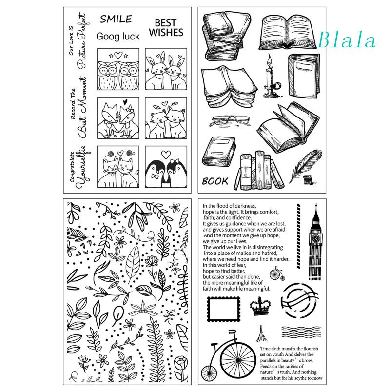 Tem Đóng Dấu Trong Suốt Bằng Silicon Trang Trí Scrapbook