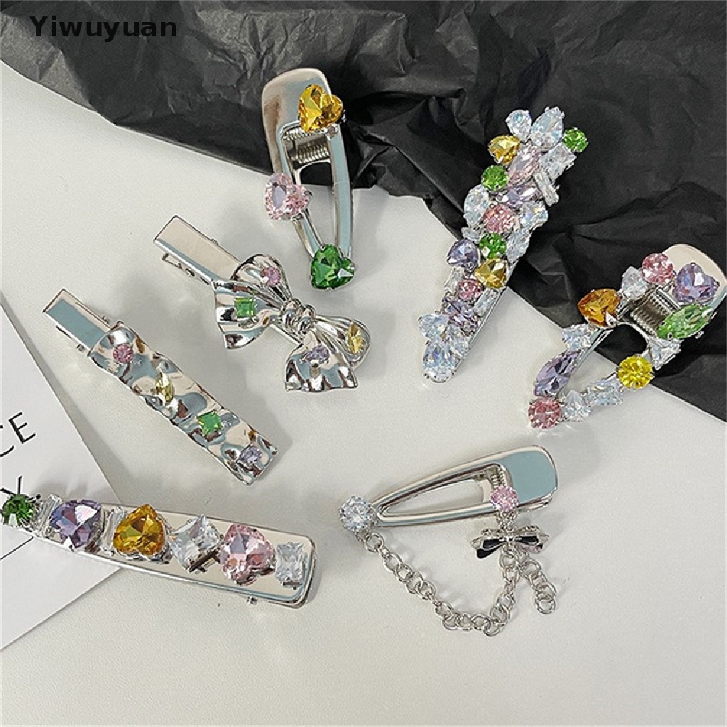 Kẹp Tóc Mỏ Vịt Đính Đá Nhiều Màu Sắc Thời Trang Hàn Quốc