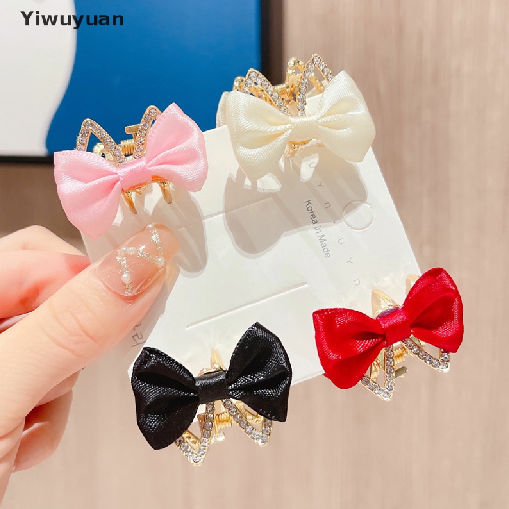 < Yiwuyuan > Kẹp Tóc Mái Hình Vương Miện Đính Đá Nhỏ Nhắn Nhiều Màu Sắc Siêu Thơ Mộng Cho Bé